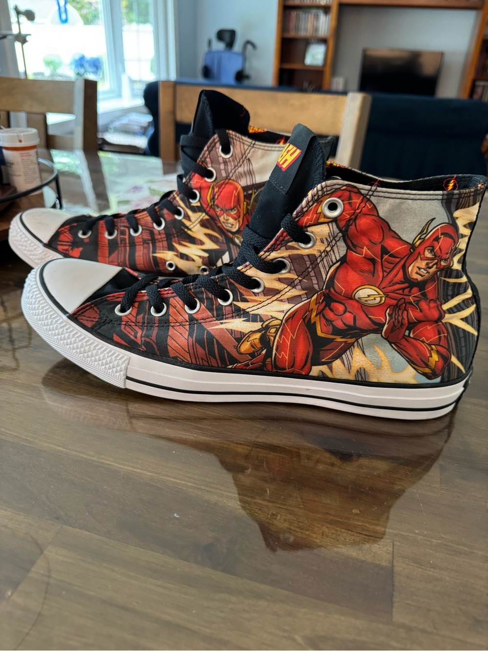 The Flash High-Top Graphic Sneakers - Red/Black